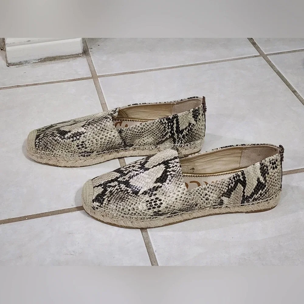 Sam Edelman python‎ snakeskin espadrille sneakers women's size 9